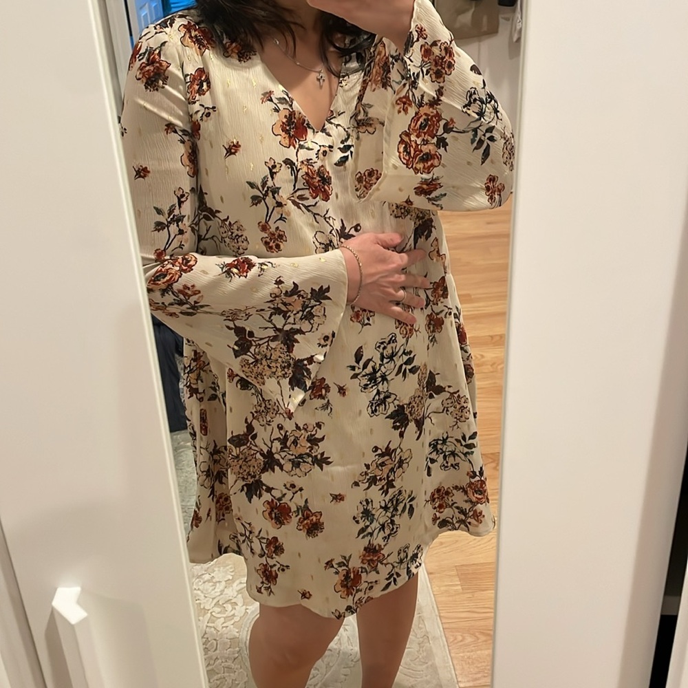 Red Floral Tunic Dress